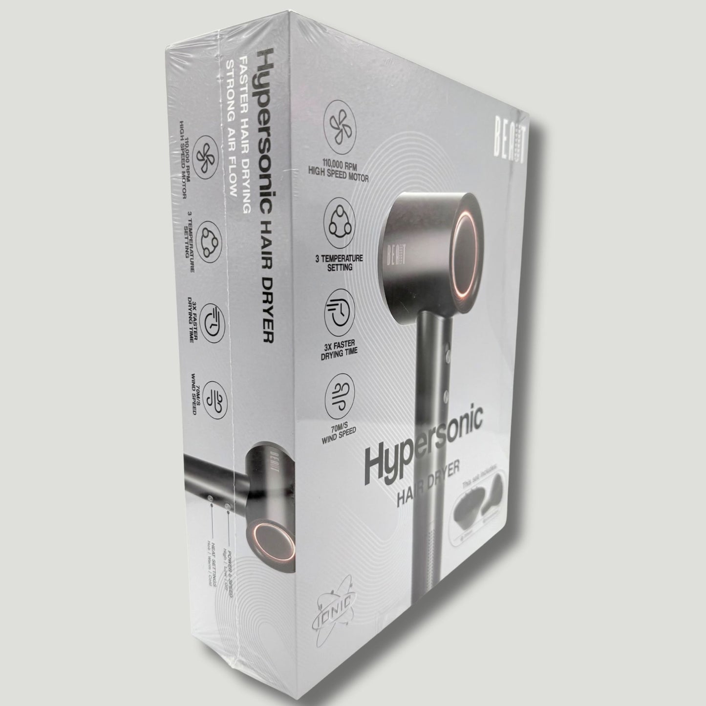 Hypersonic Hair Dryer – High-Speed Ionic Professional Blow Dryer