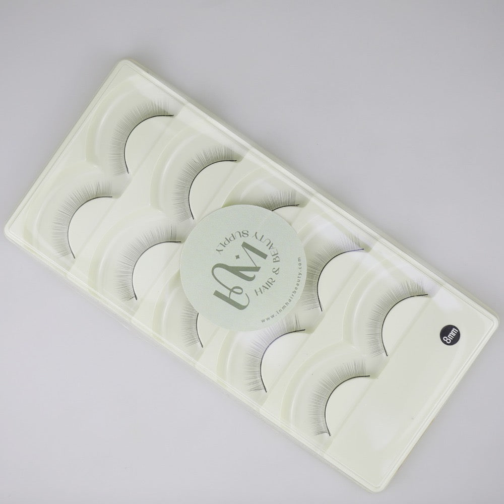 LNM Natural Strip Lashes 8mm – Lightweight & Reusable