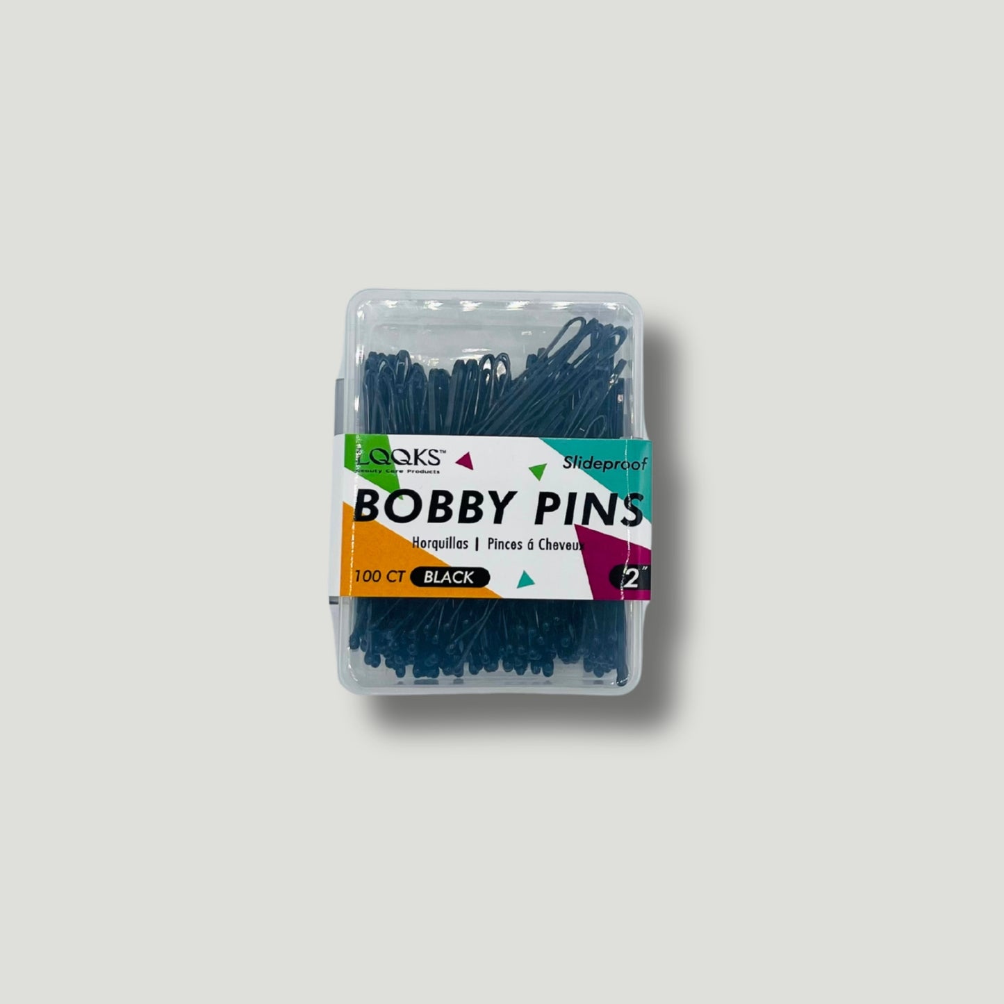 Black Bobby Pins – Non-Slip Grip (Pack of 100)
