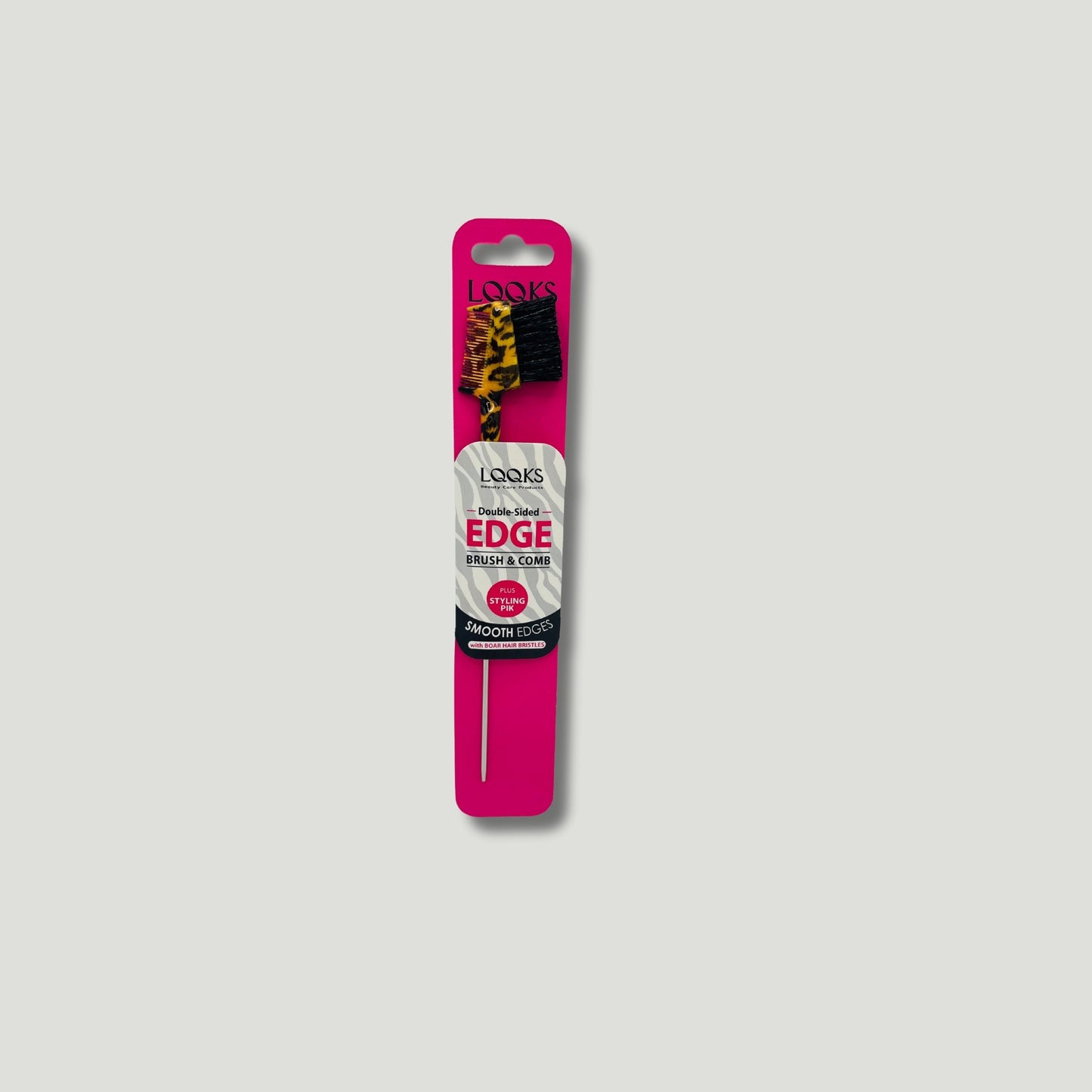 Double-Sided Edge Brush & Comb – Leopard