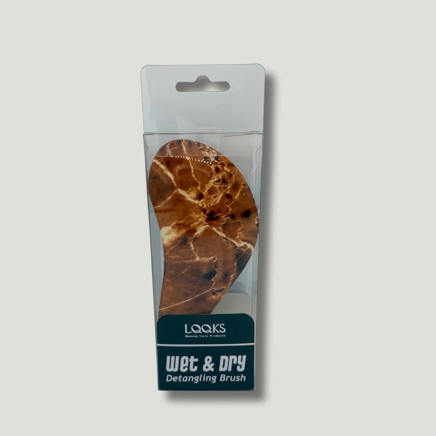 LQQKS Wet & Dry Detangling Brush – Caramel Marble Finish