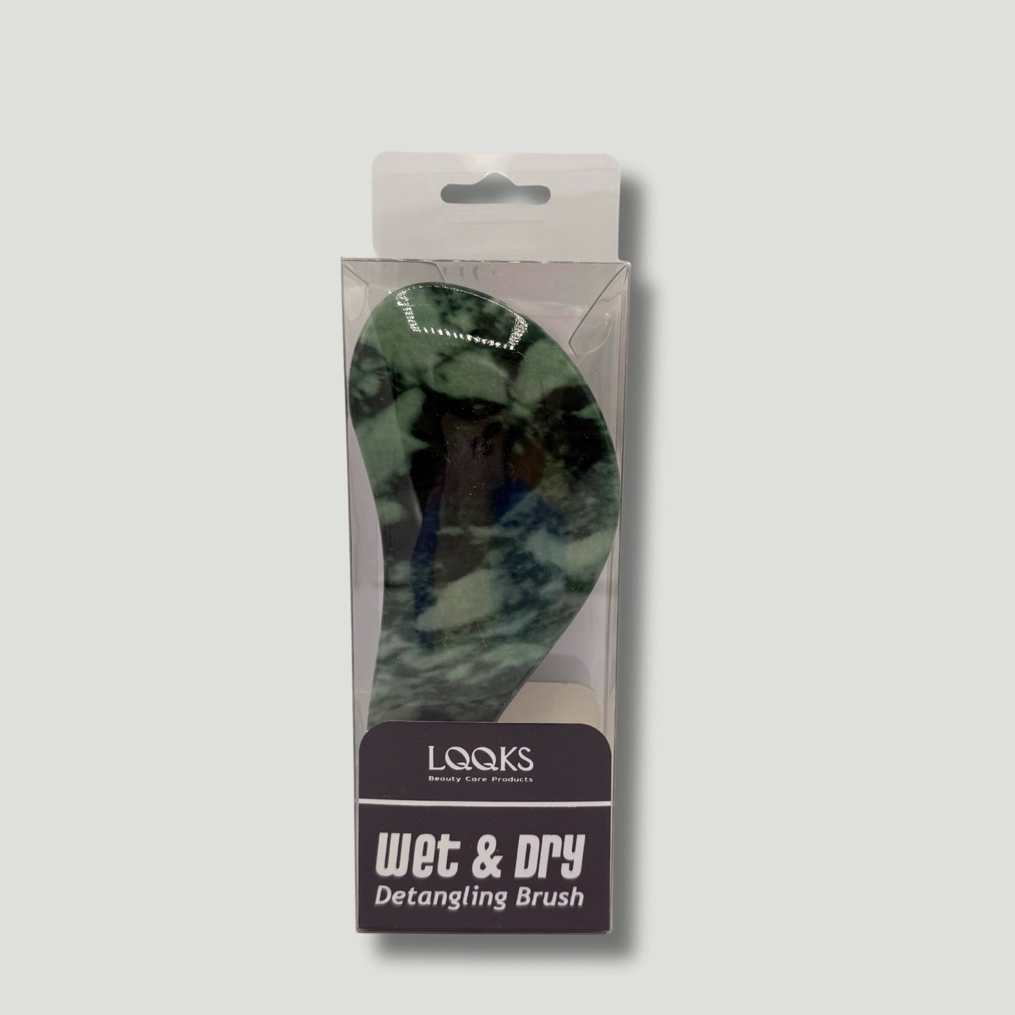 LQQKS Wet & Dry Detangling Brush – Green Marble Finish