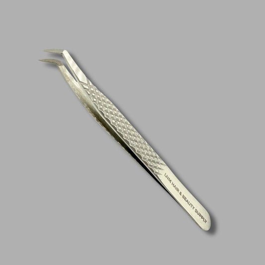 01- LNM Professional Curved Lash Tweezer – Lightweight Microfiber Precision Tool