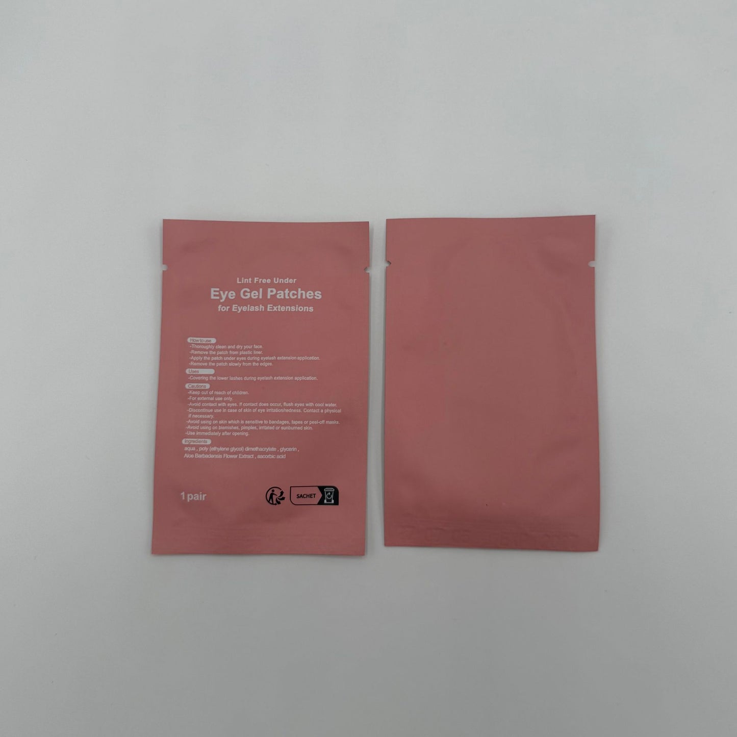 Pink Hydrogel Eye Patches – Lint-Free Under Eye Pads for Eyelash Extensions