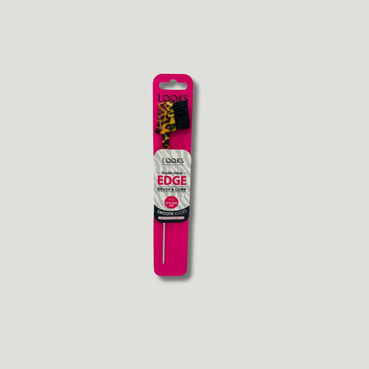 Double-Sided Edge Brush & Comb – Leopard