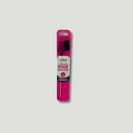 Double-Sided Edge Brush & Comb – Pink Tiger