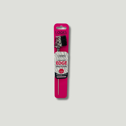 Double-Sided Edge Brush & Comb – Zebra