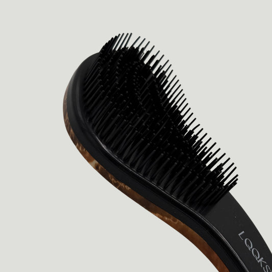 LQQKS Wet & Dry Detangling Brush – Caramel Marble Finish