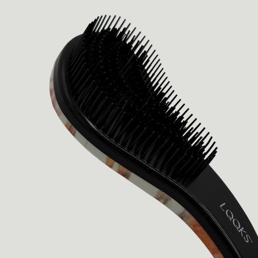 LQQKS Wet & Dry Detangling Brush – Sunset Marble Finish